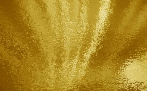Goldfolie Textur Hintergrund Mit Highlights Und Unebener Oberfläche — Stockfoto