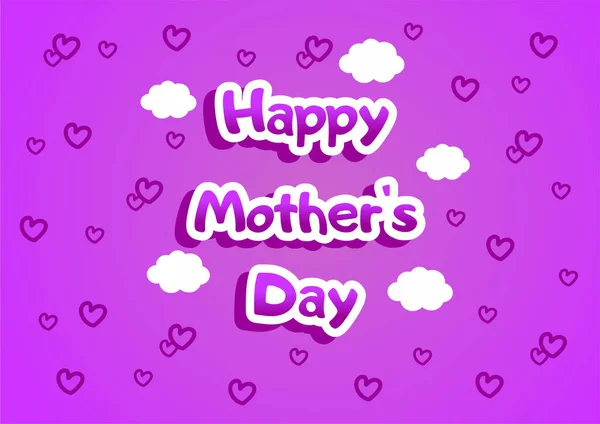 Feliz Cartão Felicitações Dia Das Mães Texto Sobre Fundo Roxo — Fotografia de Stock