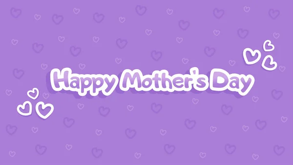 Happy Mother Day Greeting Card White Purple Inscription Purple Background — Stock Photo, Image