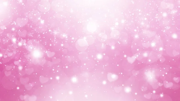 Soft Rosa Branco Abstrato Gradiente Bokeh Fundo Com Círculos Corações — Fotografia de Stock