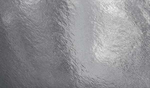 Silver Foil Texture Background Highlights Uneven Surface — Stock Photo, Image