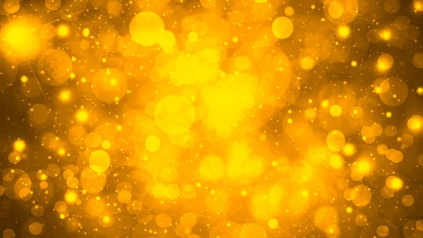 Golden Glöd Gradient Bokeh Bakgrund Med Cirklar Och Gnistrar — Stockfoto