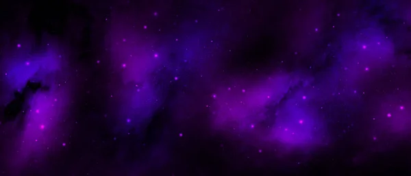 Abstract Purple Black Starry Universe Illustartion — Stock Photo, Image
