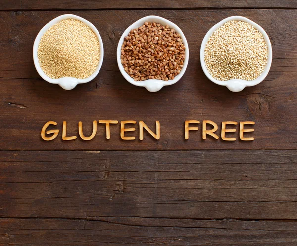 Amaranth, buckwheat and quinoa — Stock Photo, Image