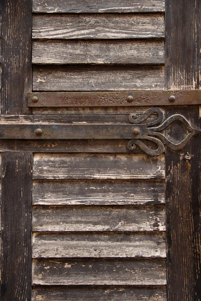 Partie d'une vieille porte en bois — Photo