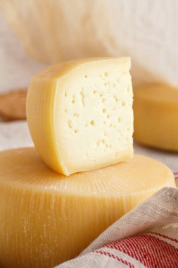 Taze ev yapımı italyan peyniri tepside.