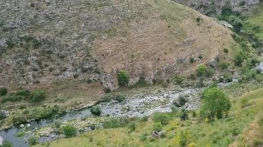 Matera, Basilicata, İtalya Kanyonu Panoraması