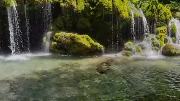 Wasserfall Namens Venushaar Der Nähe Von Casaletto Spartano Cilento Italien — Stockvideo