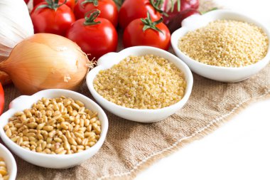 darı, yazıldığını, bulgur ve sebze 