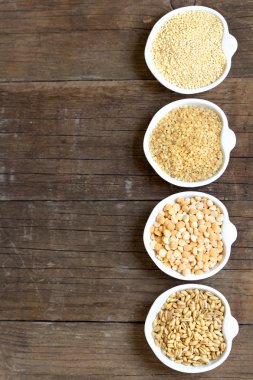 darı yazıldığını, bulgur ve sarı bezelye, 