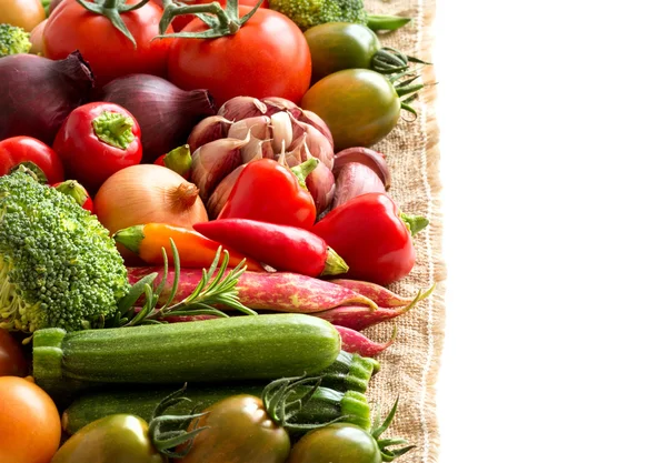 Frontera de verduras coloridas —  Fotos de Stock