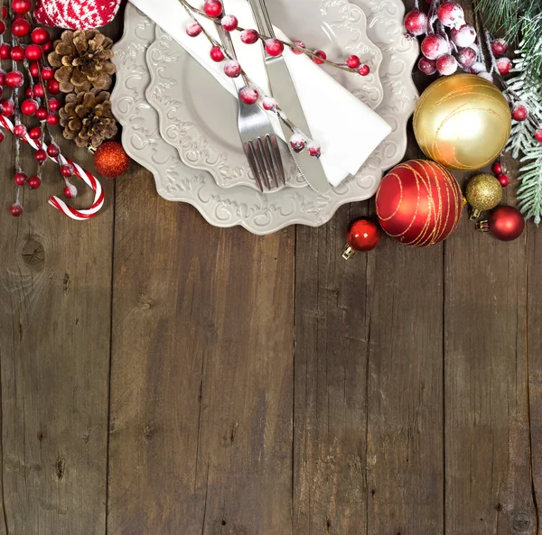 Christmas table setting — Stock Photo, Image