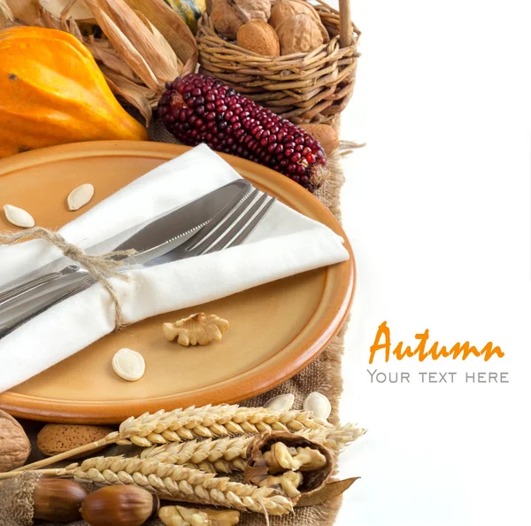 Autumn table setting — Stock Image Autumn table setting Stock Photo