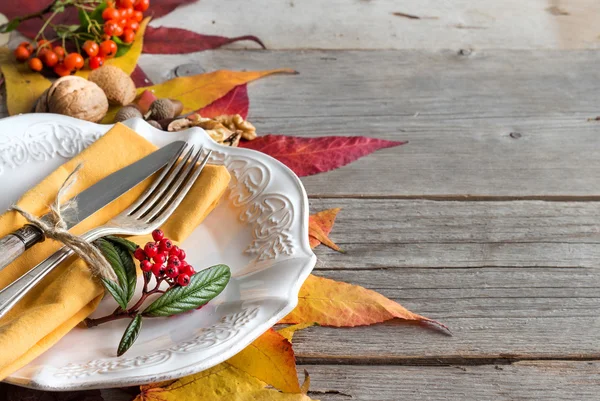 Autumn table setting — Stock Photo, Image