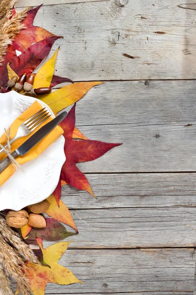 Autumn table setting — Stock Photo, Image