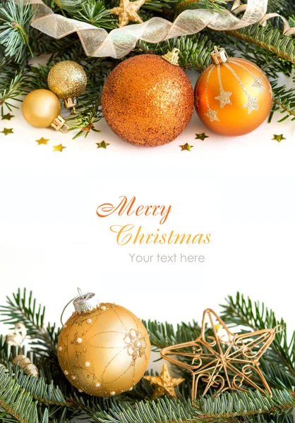 Golden Christmas decor — Stock Photo, Image