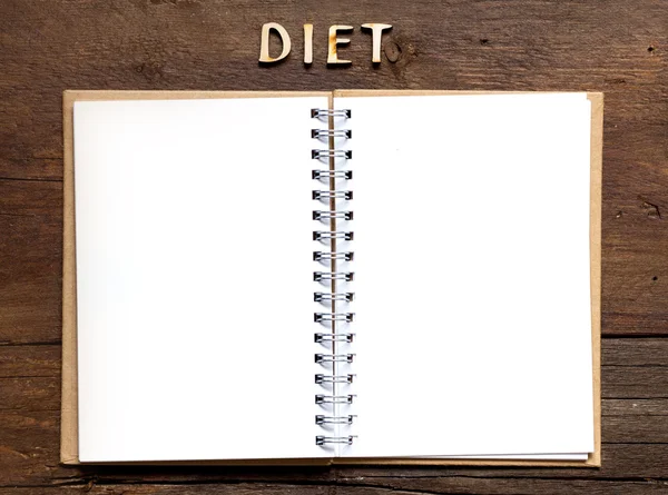 The word of Diet on wooden background — Stock Photo, Image