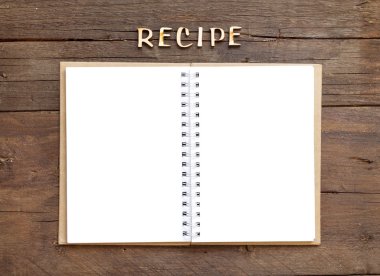 Yemek tarifleri kelime defter ile