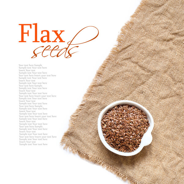 Flax seeds in bowl