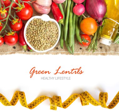 groene linzen en groenten