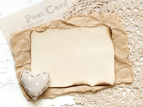 Shabby chic Valentines day background — Stock Photo, Image