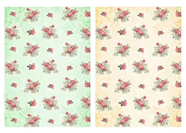 Shabby Chic Hintergründe mit Rosen — Stockfoto