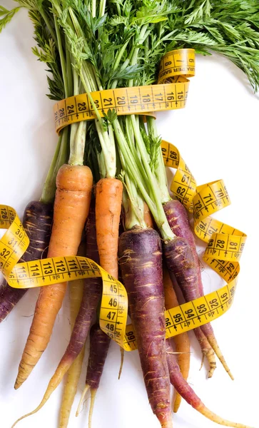 Fresh organic rainbow carrots — Stock Photo, Image