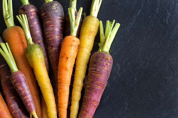 Fresh organic rainbow carrots — Stock Photo, Image