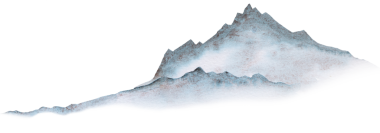 Mavi dağların panoramik görüntüsünün suluboya çizimi, kopyalama alanı. Noel partisi tasarımı ve kış düğün davetiyeleri için elle çizilmiş bir unsur. Desenli kağıt