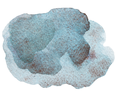 Suluboya mavisi yeşil nokta, çizim izole edilmiş. Düğün ve parti tasarımı için el boyaması soyut öğe, tatil el işi ve baskı