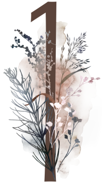 Büyük harf G, suluboya kurumuş yapraklar ve toprak tonlarında çimenler - bej, kahverengi, gri, soluk pembe, izole çizimler. Boho kış düğünü ve parti kırtasiyesi için alfabe ögesi