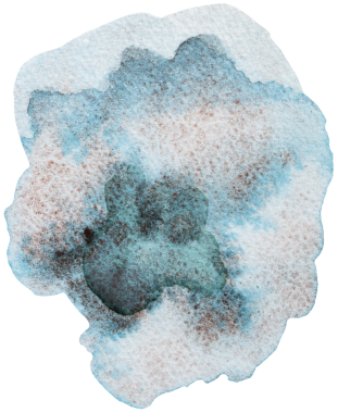 Suluboya mavisi yeşil nokta, çizim izole edilmiş. Düğün ve parti tasarımı için el boyaması soyut öğe, tatil el işi ve baskı