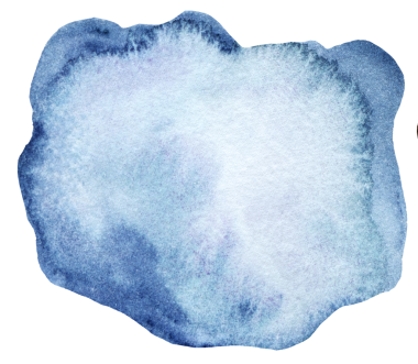 Suluboya mavi nokta, görüntü izole. Düğün ve parti tasarımı için el boyaması soyut öğe, tatil el işi ve baskı