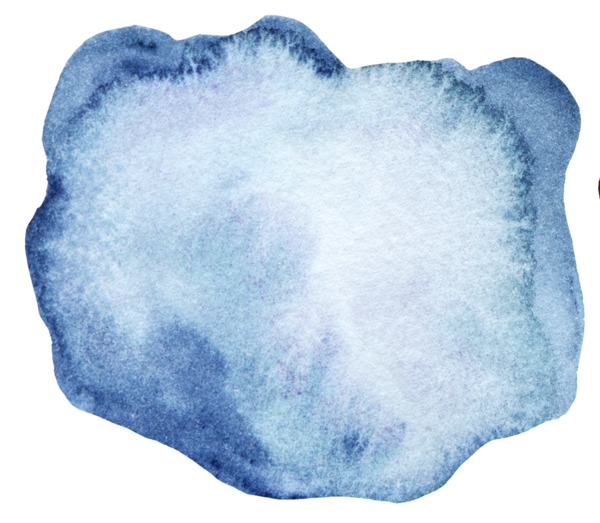 Suluboya mavi nokta, görüntü izole. Düğün ve parti tasarımı için el boyaması soyut öğe, tatil el işi ve baskı