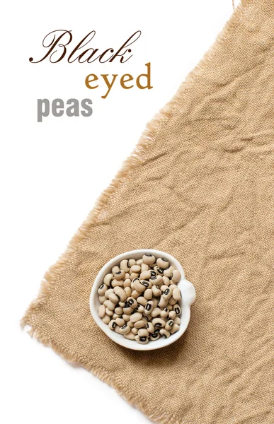 Negro eyed peas en un tazón de fuente — Zdjęcie stockowe