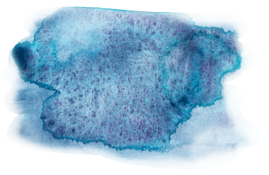 Mavi suluboya nokta, kopyalama alanı olan izole bir illüstrasyon. Model, düğün ve tatil kırtasiyesi, yaz etkinliği tasarımı ve davetiyeleri için elle boyanmış leke öğesi