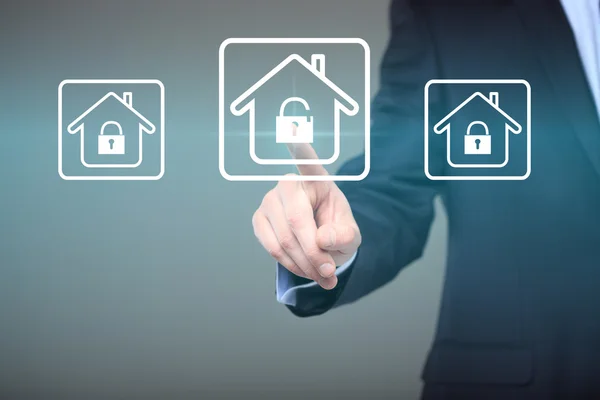 işadamı simgesi lodge tıklatır. Açılır kale. Sanal ekran