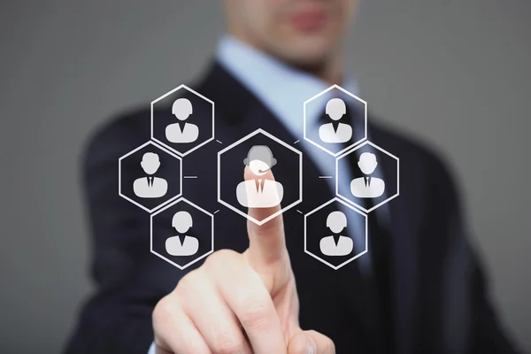 İşadamı seçin seçim çalışan insan kaynakları sistemi.