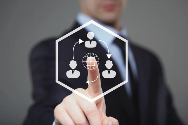 İşadamı seçin seçim çalışan insan kaynakları sistemi.