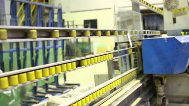 Výroba a zpracování skla. řezání a broušení skla — Stock video
