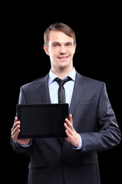 Tabletli iş adamı.