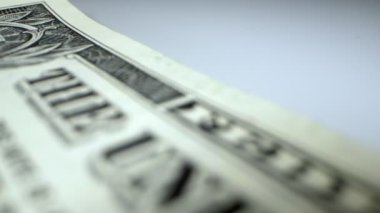 Son derece yakın plan, detaylı. Bir dolarlık banknot. iş ve finans kavramı