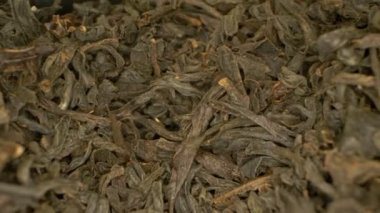 Son derece yakın plan, detaylı. Yeşil yaprak çayı. arka plan yemekleri