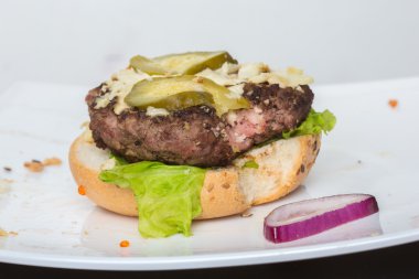 şımarık tatsız burger ile değil pirzola kavrulmuş,