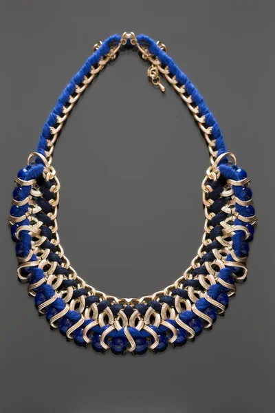 Blue necklace — Stock Photo, Image