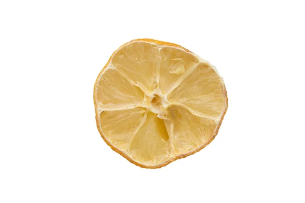 Макро сушеного лимонного ломтика — стоковое фото