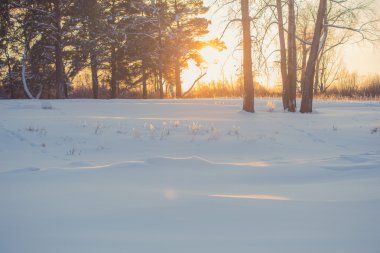 manzara. Hava, snowdrifts ön planda