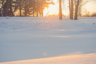 manzara. Hava, snowdrifts ön planda