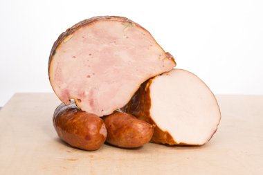 Salam ve sosis ahşap oyun tahtası