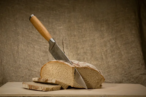 A slice of bread with butter — Stock Photo, Image